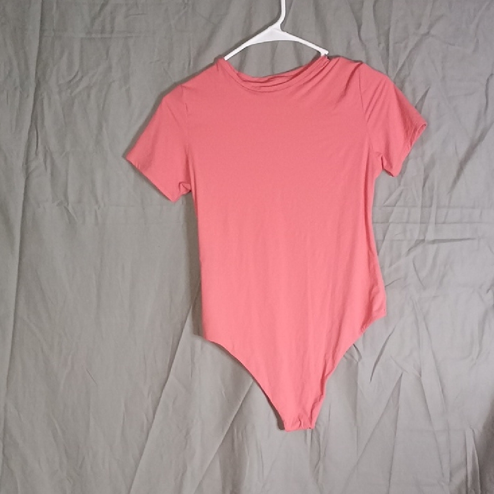 Women's Pink Short-Sleeve Bodysuit